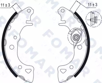 Комлект тормозных накладок FOMAR Friction FO 0429